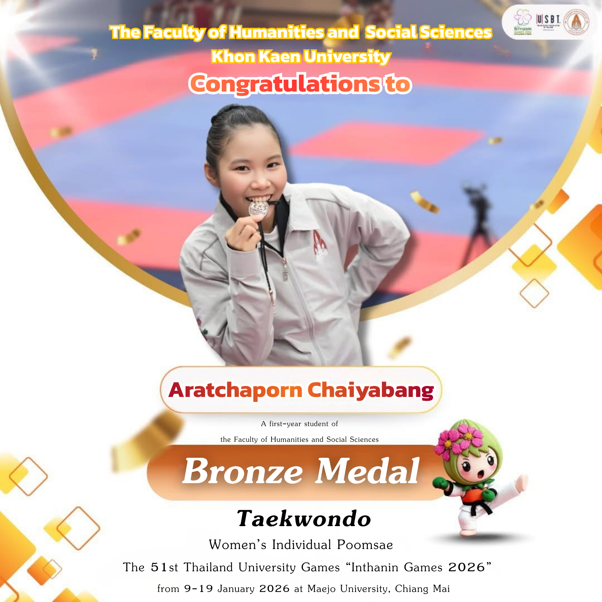 Aratchaporn Chaiyabang - Bronze Medalist