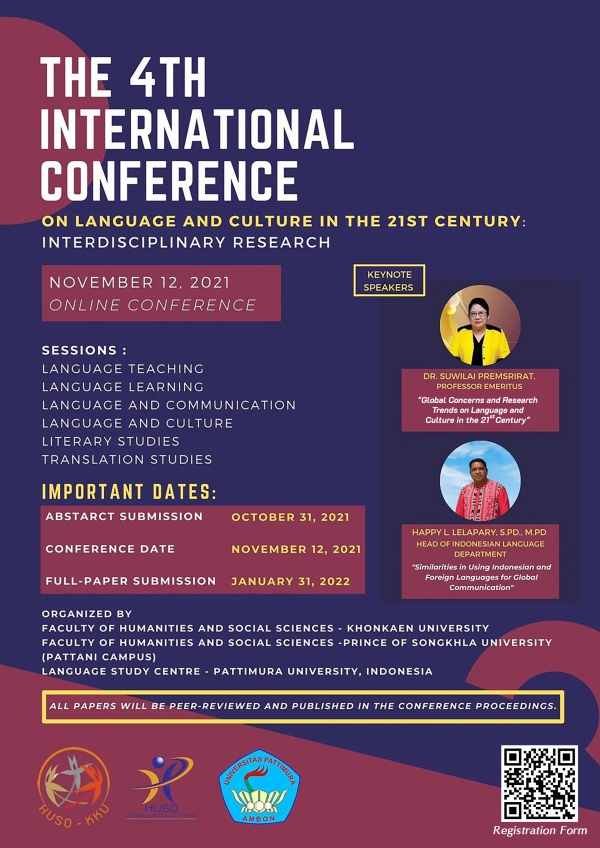 THE 4TH INTERNATIONAL CONFERENCE ON LANGUAGE AND CULTURE IN THE 21ST CENTURY: INTERDISCIPLINARY RESEARCH