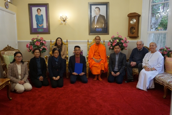 การลงนาม MOU กับ Wat Buddharam Leeds, UK